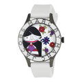 Marc Jacobs Miss Marc Flower White Dial White Silicone Strap Watch for Women - MBM5513