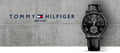 Tommy Hilfiger Aden Chronograph Black Dial Black Leather Strap Watch for Men - 1791310