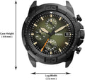 Fossil Bronson Chronograph Black Dial Brown Leather Strap Watch for Men - FS5856