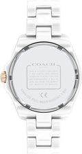 Coach Preston Mother of Pearl Dial White Steel Strap Watch for Women - 14503661
