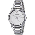 Emporio Armani Classic Luigi Quartz Silver Dial Silver Steel Strap Watch For Men - AR1854