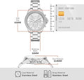 Michael Kors Wren Chronograph Silver Dial Silver Steel Strap Watch for Women - MK7429