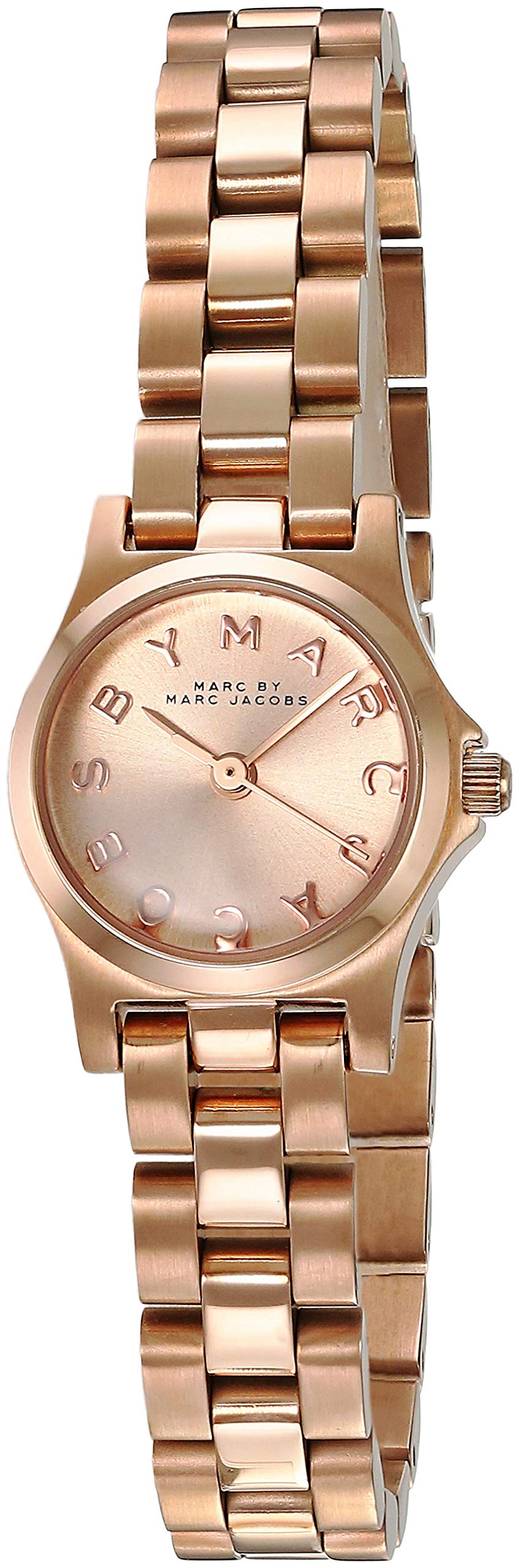 Marc Jacobs Dinky Rose Gold Dial Rose Gold Steel Strap Watch for Women - MBM3200