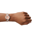 Fossil Virginia Rose Gold Dial Two Tone Steel Strap Watch for Women - ES3405