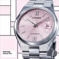 Citizen x Pantone Automatic Dreamy Pink Dial Silver Steel Strap Watch For Men - NJ0158-89X