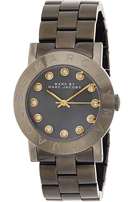 Marc Jacobs Rock Crystal Grey Dial Grey Steel Strap Watch for Women - MBM8596