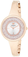 Swarovski Crystalline Bracelet White Dial Rose Gold Steel Strap Watch for Women - 5269250