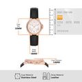 Michael Kors Camille Three-Hand Crystals White Dial Black Leather Strap Watch for Women - MK2962