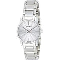 Calvin Klein City White Dial Silver Steel Strap Watch for Women - K2G23146