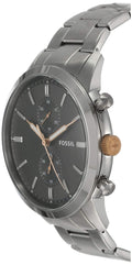 Fossil Townsman Chronograph Grey Dial Silver Steel Strap Watch for Men - FS5407