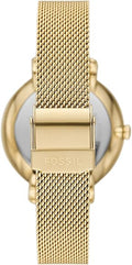 Fossil Jacqueline Dragonsteel Limited Edition Red Dial Gold Mesh Strap Watch for Women - ES5316