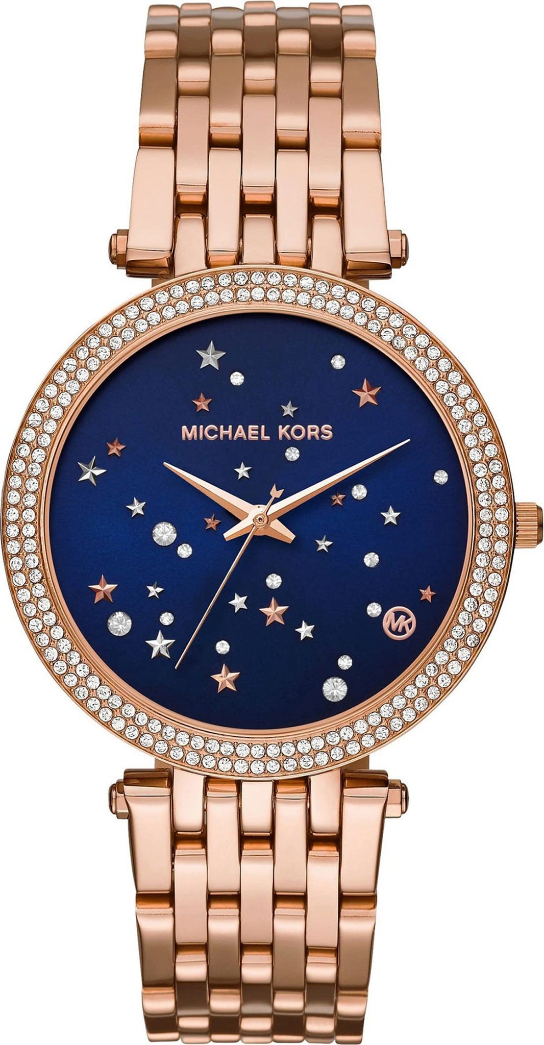 Michael Kors Darci Blue Dial Rose Gold Steel Strap Watch for Women - MK3728