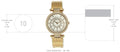 Guess Muse Quartz Silver Dial Rose Gold Steel Strap Watch For Women - W1008L3