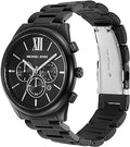 Michael Kors Langford Chronograph Black Dial Black Steel Strap Watch For Men - MK8993