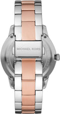 Michael Kors Runway Quartz Black Dial Two Tone Steel Strap Watch For Women - MK6960