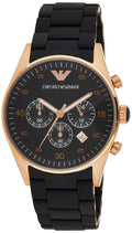 Emporio Armani Sportivo Black Dial Black Steel Strap Watch For Men - AR5905