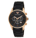 Emporio Armani Sportivo Black Dial Black Steel Strap Watch For Men - AR5905