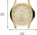 Armani Exchange Hampton Chronograph Gold Dial Gold Steel Strap Watch For Men - AX2415