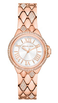 Michael Kors Camille Analog Silver Dial Rose Gold Steel Strap Watch for Women - MK4810