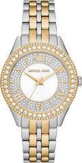 Michael Kors Harlowe Three-Hand Crystals White Dial Two Tone Steel Strap Watch for Women - MK4811
