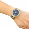 Michael Kors Darci Blue Dial Gold Steel Strap Watch for Women - MK3406
