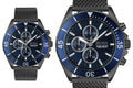 Hugo Boss Ocean Edition Blue Dial Black Mesh Bracelet Watch for Men - 1513702