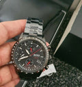 Hugo Boss Aero Black Dial Black Steel Strap Watch for Men - 1513771