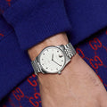 Gucci G Timeless Automatic Silver Dial Silver Steel Strap Watch for Men - YA126354