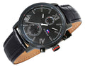 Tommy Hilfiger Aden Chronograph Black Dial Black Leather Strap Watch for Men - 1791310