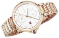Tommy Hilfiger Angela Quartz White Dial Rose Gold Steel Strap Watch for Women - 1782124