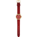 Michael Kors Camille Three-Hand Red Dial Red Leather Strap Watch for Women - MK4750