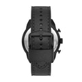 Fossil Bronson Chronograph Black Dial Black Leather Strap Watch for Men - FS5874