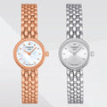 Tissot T Lady Lovely Mother of Pearl Dial Rose Gold Steel Strap Watch For Women - T058.009.33.111.00
