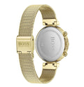 Hugo Boss Flawless White Dial Gold Mesh Bracelet Watch for Women - 1502552