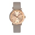 Marc Jacobs Baker Rose Gold Dial Grey Leather Strap Watch for Women - MBM1400