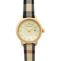 Burberry Classic Champagne Gold Dial Horseferry Leather Strap Watch for Women - BU10104
