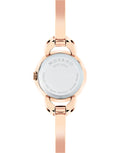 Movado Rondiro 22mm Black Dial Rose Gold Steel Strap Watch For Women - 0607065