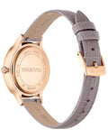 Swarovski Octea Nova Beige Dial Grey Leather Strap Watch for Women - 5649999