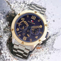 Tommy Hilfiger Blaze Chronograph Blue Dial Silver Steel Strap Watch for Men - 1792031