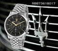 Maserati Epoca Chronograph Black Dial Silver Steel Strap Watch For Men - R8873618017
