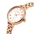 Marc Jacobs Sally White Dial Rose Gold Steel Strap Watch for Women - MBM8643