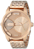 Diesel Mini Daddy Rose Gold Dial Rose Gold Steel Strap Watch For Men - DZ7318