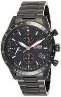Hugo Boss Aero Black Dial Black Steel Strap Watch for Men - 1513771