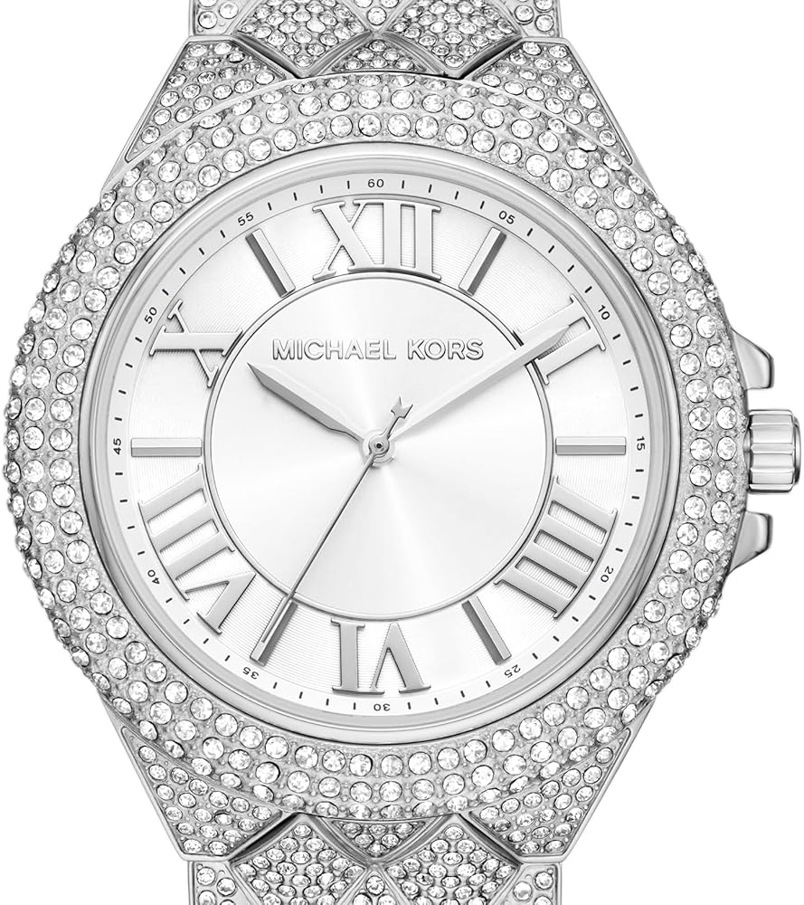 Michael Kors Camille Three-Hand Crystals Silver Dial Silver Steel Strap Watch for Women - MK4803