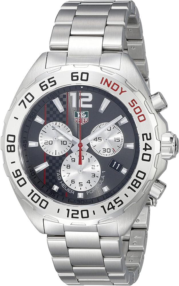 Tag Heuer Formula 1 Chronograph Grey Dial Silver Steel Strap Watch for Men - CAZ1114.BA0877