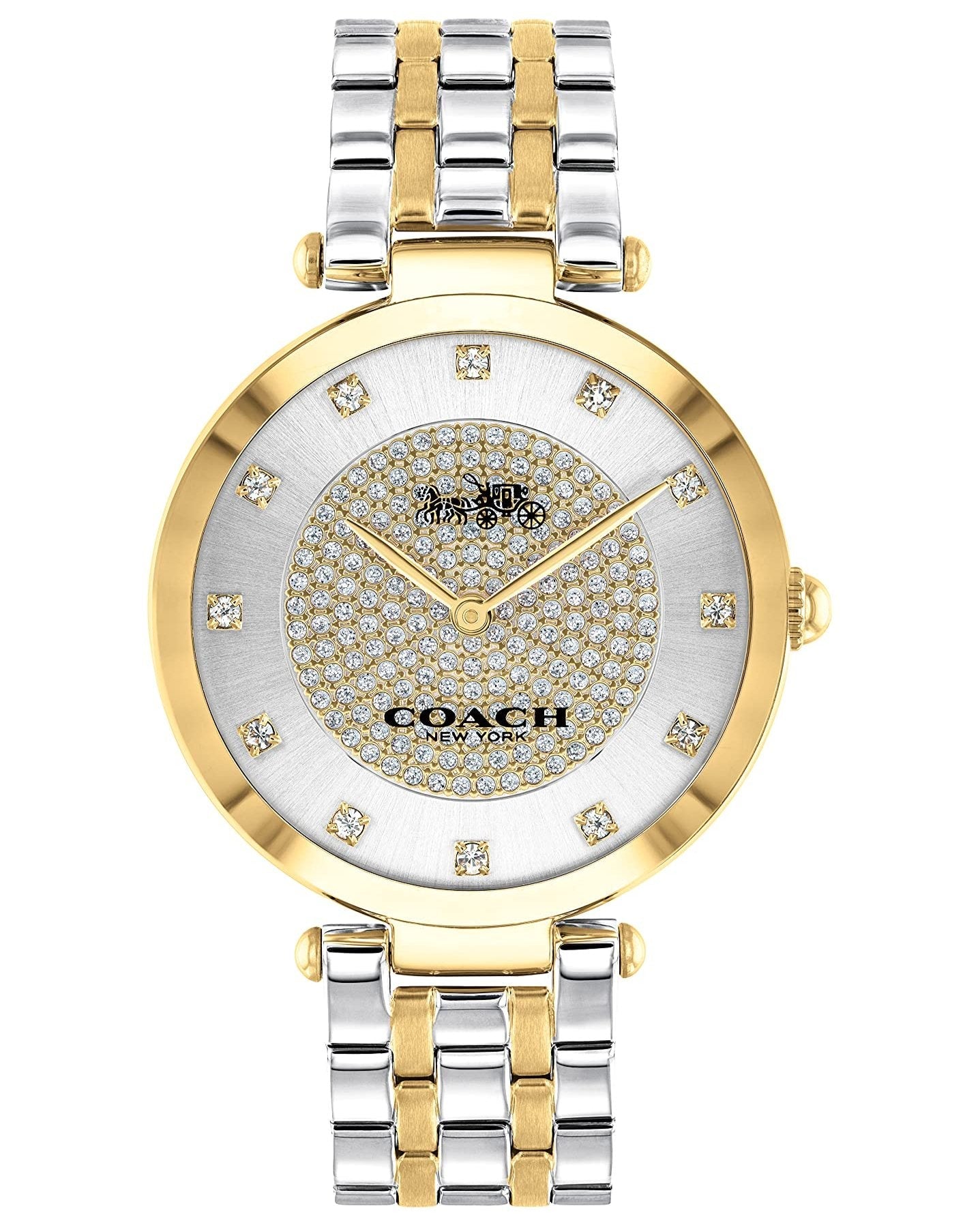 Coach Park Silver Dial Rose Gold Steel Strap Watch for Women - 14503735