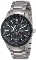 Tommy Hilfiger Austin Black Dial Silver Steel Strap Watch for Men - 1791639