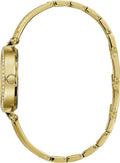 Guess Muse Crystals White Dial Rose Gold Steel Strap Watch For Women - W1008L2