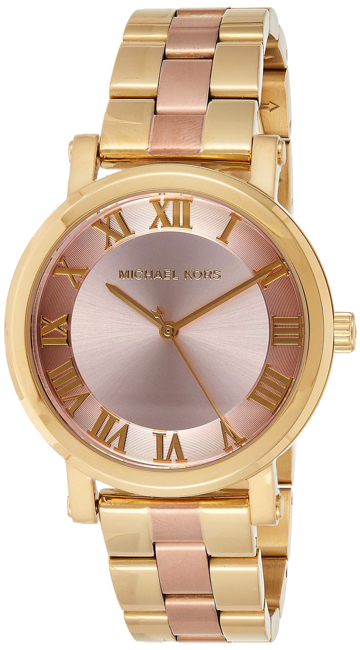 Michael Kors Norie Gold Dial Two Tone Steel Strap Watch for Women - MK3586