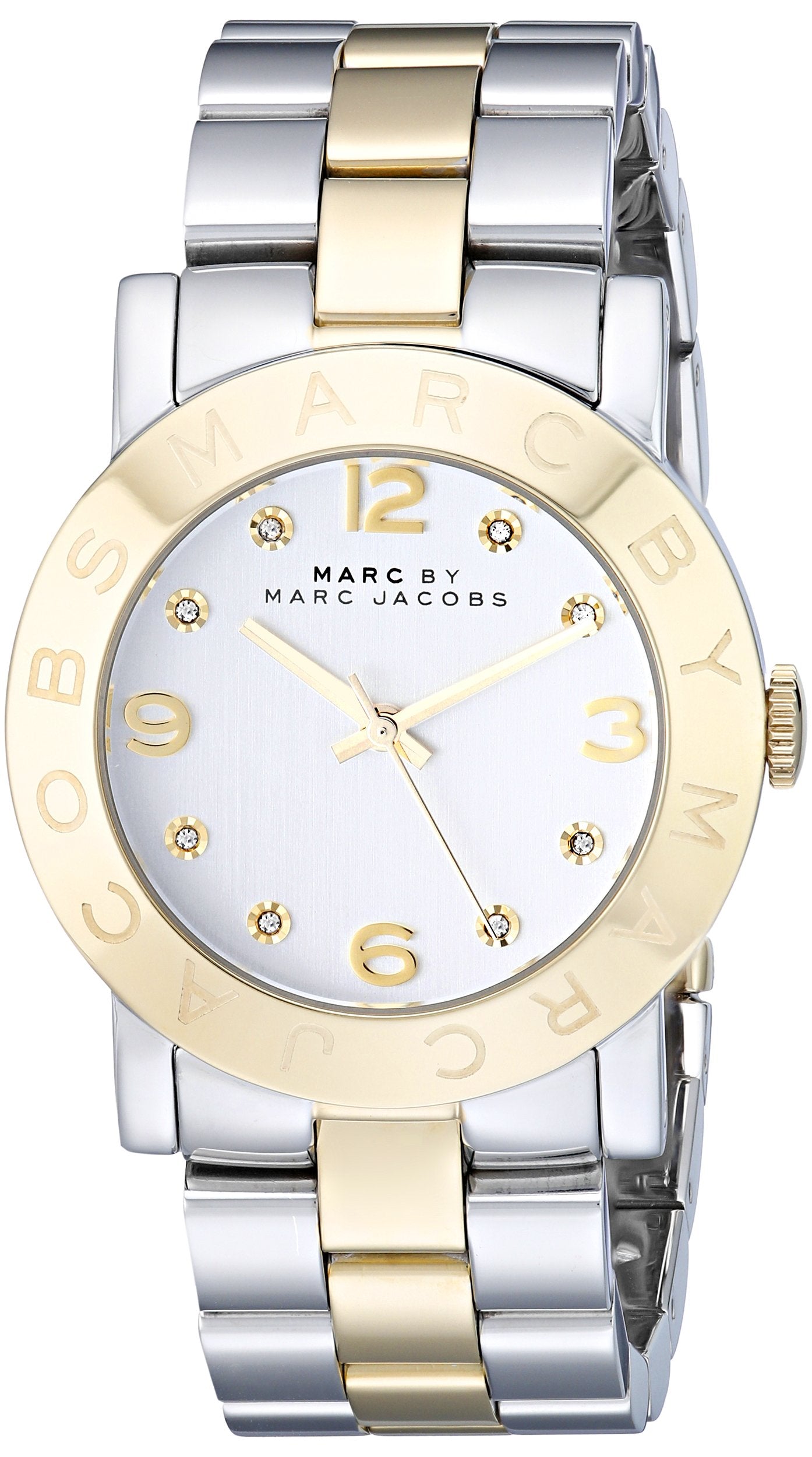 Marc Jacobs Amy Silver Dial Two Tone Steel Strap Watch for Women - MBM3139